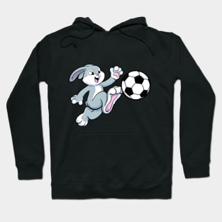 Rabbit as Soccer player with Soccer ball Hoodie